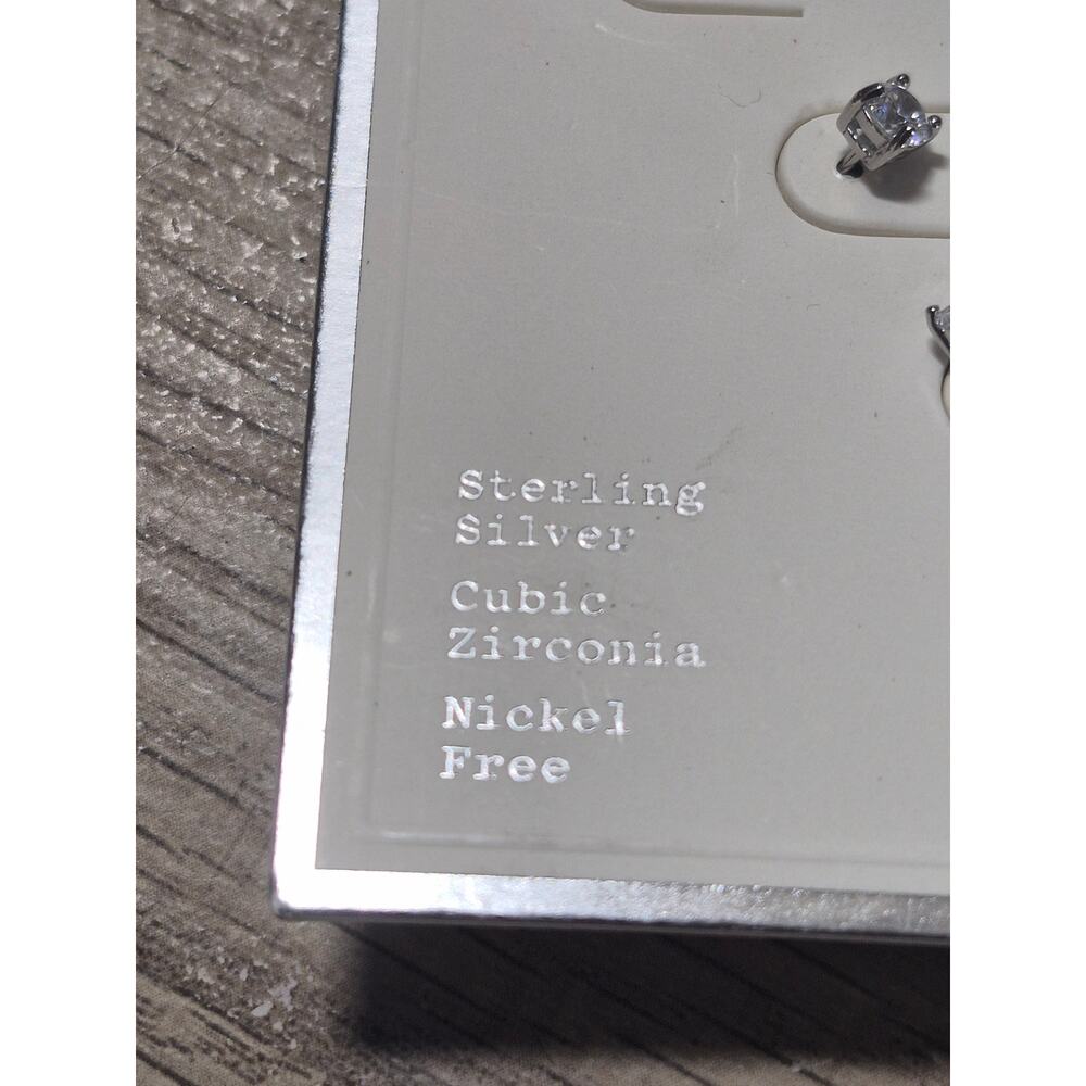 Target 5 Piece Earring Bundle Sterling Silver Square Cut Different Sizes NWT - Picture 6 of 8